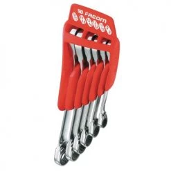 Jeu de 6 clés polygonales à cliquet inclinées à 15° métriques Facom 65.JP6 - 65.JP6PF