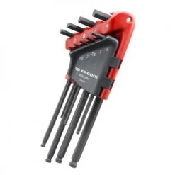 Jeu de 9 clés mâles coudées 6 pans en étui Facom 83SH.JPAA