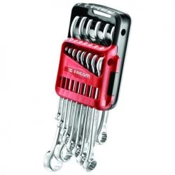 Jeu de 14 clés mixtes 440 sur étui portatif + clé à molette Facom 440.JP1421PF