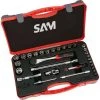 Coffret mixte 1/4'' et 1/2'' Sam outillage de 30 outils en mm - 75-SR30