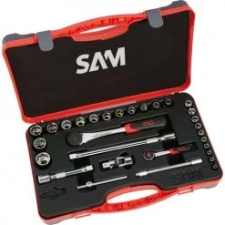 Coffret mixte 1/4'' et 1/2'' Sam outillage de 30 outils en mm - 75-SR30