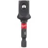 Adaptateur Milwaukee SHOCKWAVE hexagonal 1/4'' carré 1/2'' - 4932478803