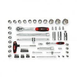 Coffret de douilles 1/4'' + 1/2'' 6 pans métriques 60 pièces Hanger 11 Coffret de douilles 1/4'' + 1/2'' 6 pans métriques 60 pièces Hanger -Clé et douille Soldes AFD 176769