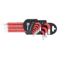 Jeu de 9 clés mâles Hanger étoile percée magnétique