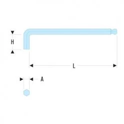 Clé mâle longue métrique à tête sphérique Facom 83SH -Clé et douille Soldes AFD 78825