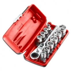 Coffret douilles 1/4'' hexagonales Facom 6 pans métriques - 11 pièces - RXPICO