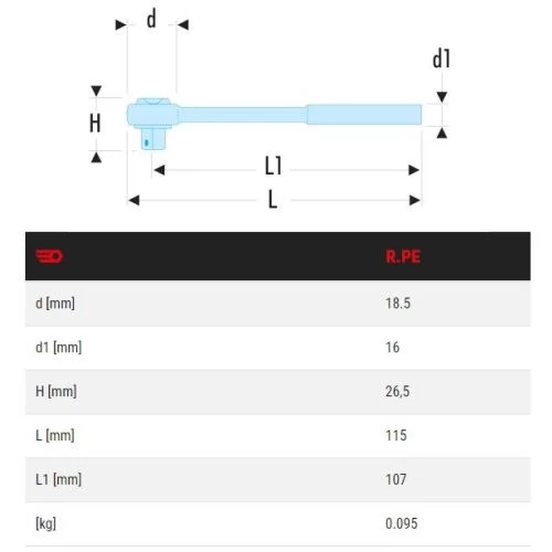Cliquet 1/4'' ultra compact Facom pour embout 1/4'' R.PE 2 Cliquet 1/4'' ultra compact Facom pour embout 1/4'' R.PE – Image 2