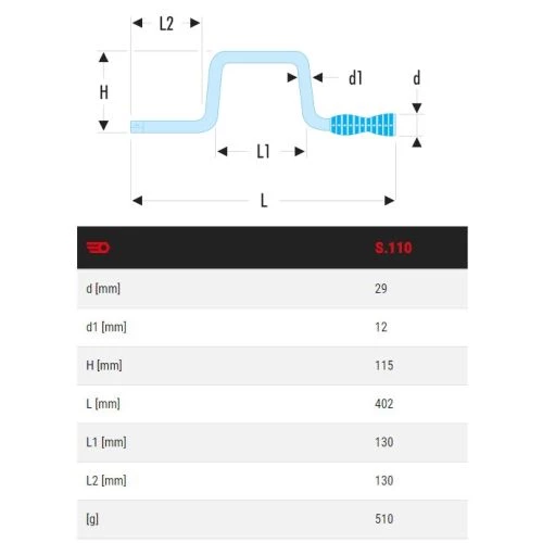 Vilebrequin 1/2'' Facom S.110 2 Vilebrequin 1/2'' Facom S.110 – Image 2