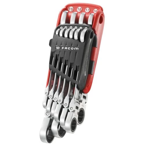 Jeu de clés mixtes à cliquet articulée métrique Facom sur étui portatif 467BF.JP10 1 Jeu de clés mixtes à cliquet articulée métrique Facom sur étui portatif 467BF.JP10