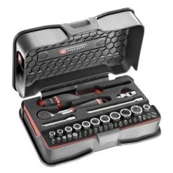 Coffret de douilles 1/4'' 6 pans métriques et embouts Facom R.161-6M6PB